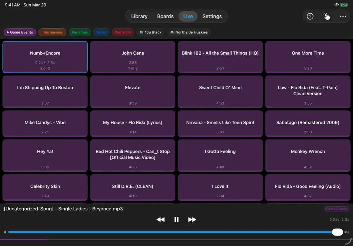 Build tap-ready layouts for fast game-day playback.