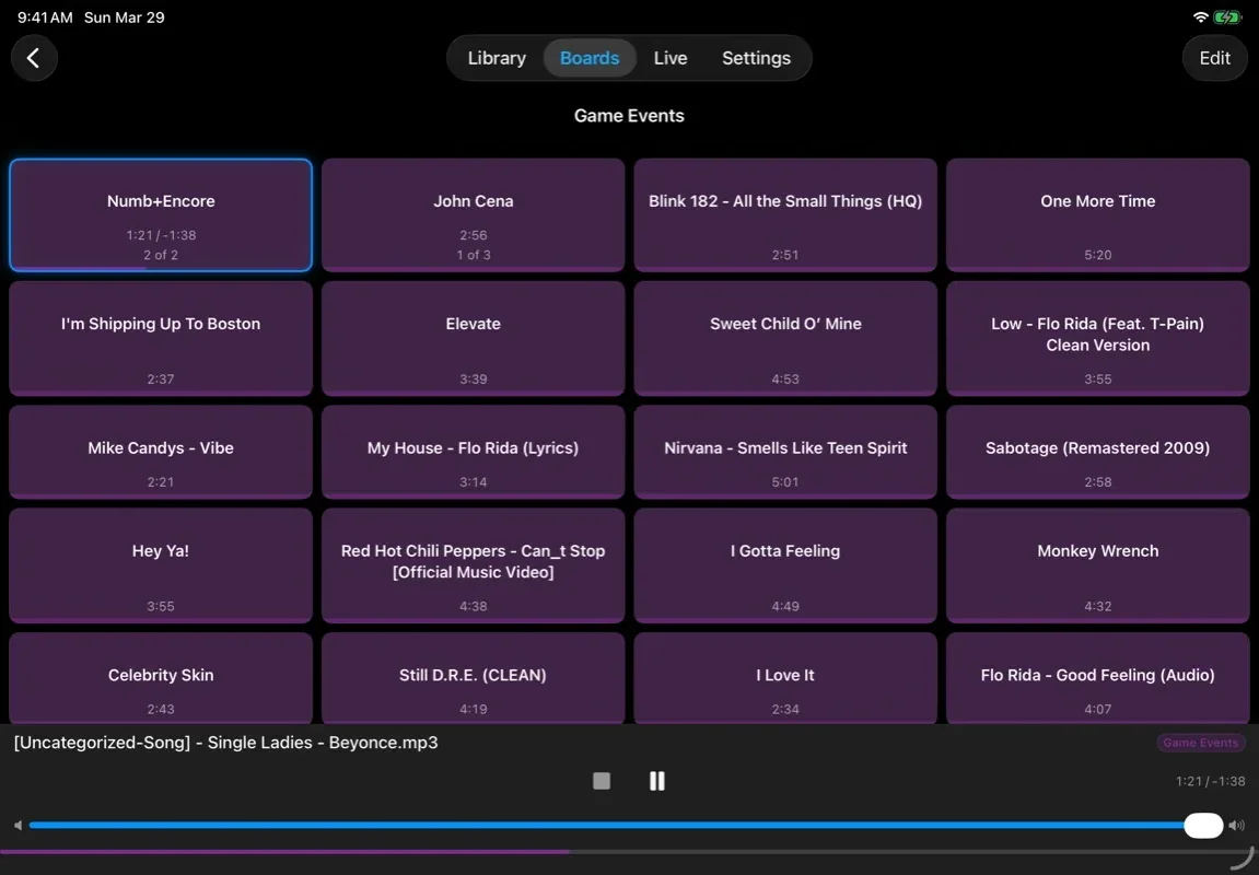 Always-visible controls to stay in command during the show.